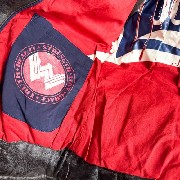 Wonder Woman Dark Brown Leather Fur Trim Pilot Jacket M - Picture 6 of 8